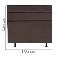 Cabeceira Estofada Argentina 195cm King Size Para Cama Colchão Box Quarto Suede Marrom - Aurora Line - 3