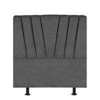 Cabeceira Estofada Bélgica 100cm Solteiro Para Cama Colchão Box Quarto Linho Cinza - Aurora Line - 2