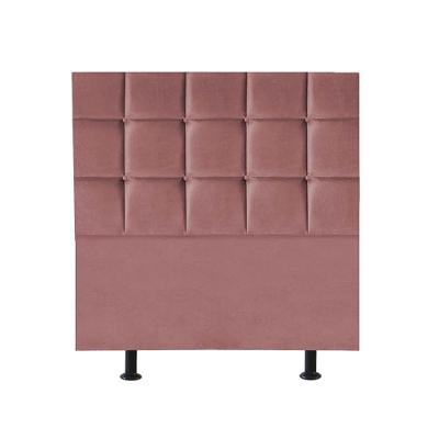 Cabeceira Estofada Cama Box Solteiro 90cm Espanha Suede Rose- Mabe Magazine