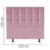 Cabeceira Estofada Cama Box Casal Queen 160cm Espanha Suede Rosa Bebe- Mabe Magazine - 2