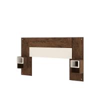 Cabeceira Cama Box Regulável Casal/solteiro Com Nicho Acoplado Tóquio Imbuia/champanhe - Mabe Magazine - 3