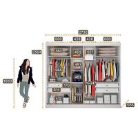 Guarda Roupa Casal Logan 3 Portas 4 Gavetas Neve - Novo Horizonte - 2