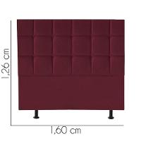Cabeceira Estofada Cama Box Casal Queen 160cm Espanha Suede Bordo- Mabe Magazine - 2