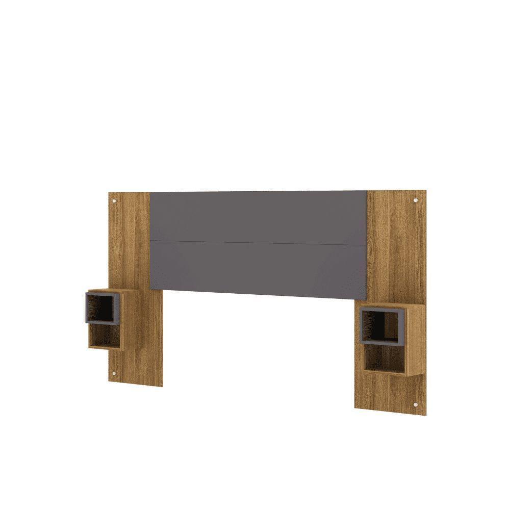 Cabeceira Cama Box Regulável Casal/solteiro Com Nicho Acoplado Tóquio Nature/alasca - Mabe Magazine - 3