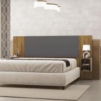 Cabeceira Cama Box Regulável Casal/solteiro Com Nicho Acoplado Tóquio Nature/alasca - Mabe Magazine - 1