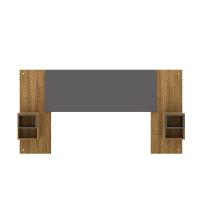 Cabeceira Cama Box Regulável Casal/solteiro Com Nicho Acoplado Tóquio Nature/alasca - Mabe Magazine - 2