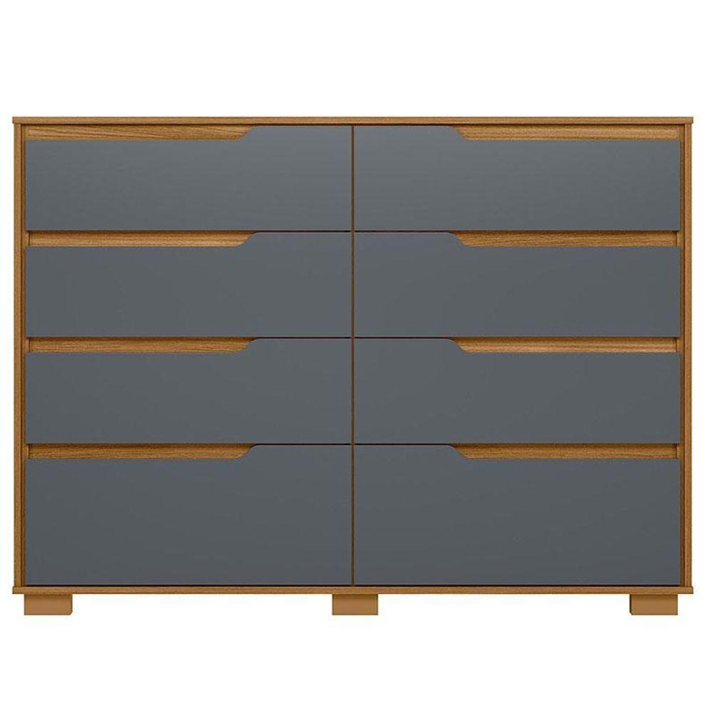 Guarda Roupa Casal Bolívia E Cômoda Georgia Freijó Cinza - Moval - 5