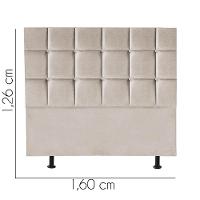 Cabeceira Estofada Cama Box Casal Queen 160cm Espanha Corino Bege- Mabe Magazine - 2
