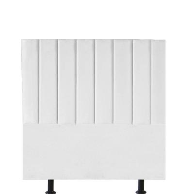 Cabeceira Estofada Carla 90cm Solteiro Para Cama Colchão Box Quarto Corino Branco - Aurora Line