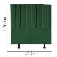 Cabeceira Estofada Carla 140cm Casal Para Cama Colchão Box Quarto Suede Verde - Aurora Line - 3