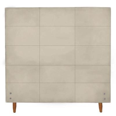 Cabeceira Larissa 100cm Para Colchão Solteiro Suede Bege - Aurora Line
