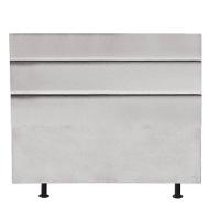 Cabeceira Estofada Cama Box King 195cm Argentina Corino Cinza Claro- Mabe Magazine - 2