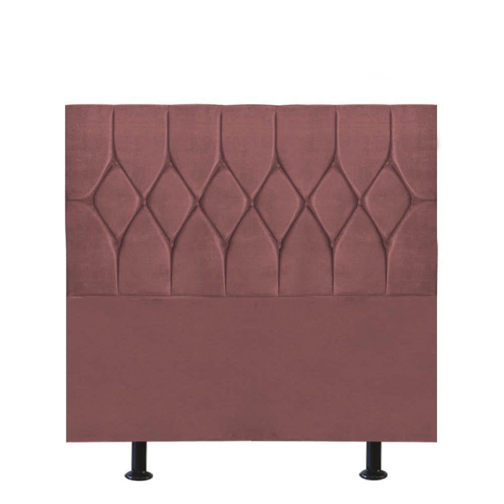 Cabeceira Estofada Cama Box Solteiro 100cm Istambul Suede Rose- Mabe Magazine - 1