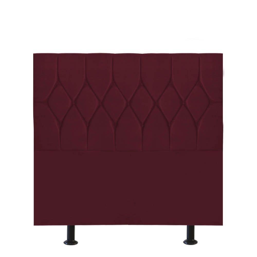 Cabeceira Estofada Cama Box Solteiro 100cm Istambul Suede Bordo- Mabe Magazine - 1