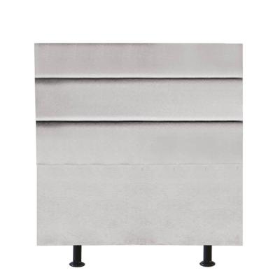 Cabeceira Estofada Cama Box Solteiro 100cm Argentina Suede Cinza Claro- Mabe Magazine