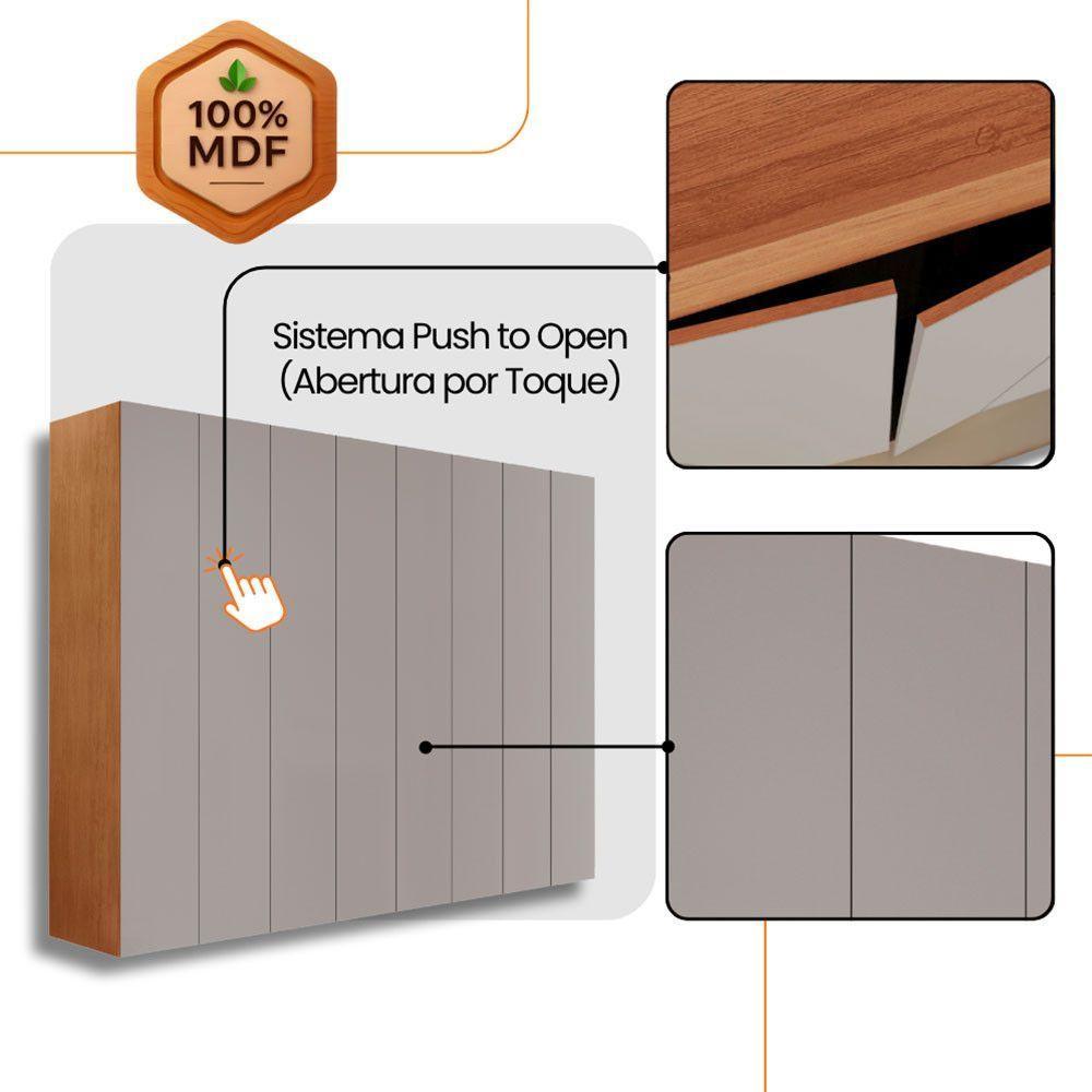 Guarda Roupa Casal Atacama Em Mdf 8 Portas 8 Cabideiros - 7