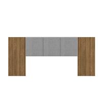 Cabeceira Estofada Cama Box Casal Queen Com Led Dubai Zen Nature Brisa/linho Cinza - Mabe Magazine - 2