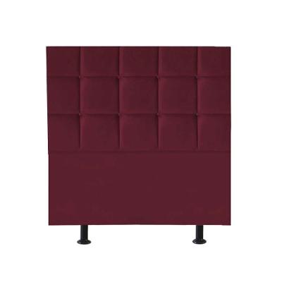 Cabeceira Estofada Cama Box Solteiro 100cm Espanha Suede Bordo- Mabe Magazine