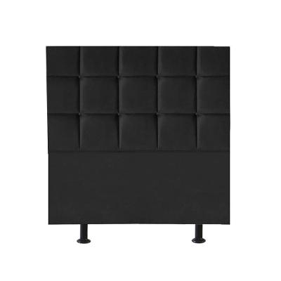 Cabeceira Estofada Cama Box Solteiro 90cm Espanha Corino Preto- Mabe Magazine