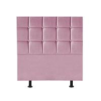 Cabeceira Estofada Cama Box Solteiro 100cm Espanha Suede Rosa Bebe- Mabe Magazine - 1