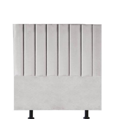 Cabeceira Estofada Carla 90cm Solteiro Para Cama Colchão Box Quarto Suede Cinza Claro - Aurora Line