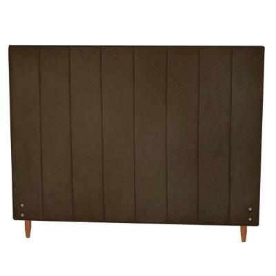 Cabeceira Vitória Para Colchão 1,38m Para Colchão Casal Suede Marrom - Aurora Line