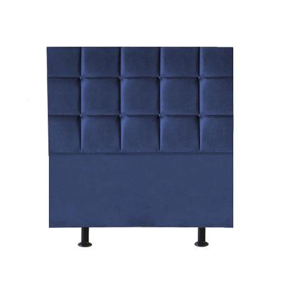 Cabeceira Estofada Cama Box Solteiro 90cm Espanha Corino Azul- Mabe Magazine