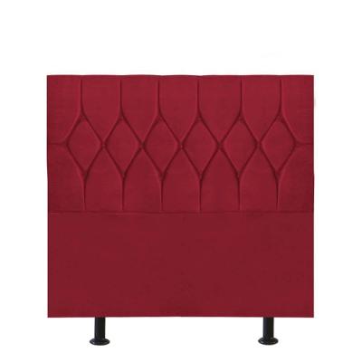 Cabeceira Estofada Cama Box Solteiro 100cm Istambul Suede Vermelho- Mabe Magazine