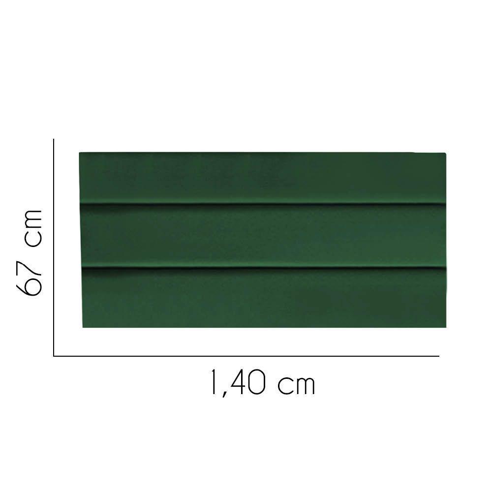 Painel Cabeceira Estofada Argentina 140cm Cama Box Casal Suede Verde- Mabe Magazine - 2