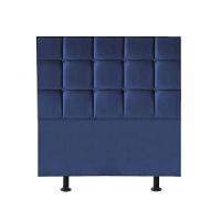 Cabeceira Estofada Cama Box Solteiro 90cm Espanha Suede Azul- Mabe Magazine - 1