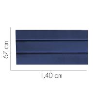 Painel Cabeceira Estofada Argentina 140cm Cama Box Casal Suede Azul- Mabe Magazine - 2
