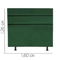 Cabeceira Estofada Cama Box Queen 160cm Argentina Suede Verde- Mabe Magazine - 3