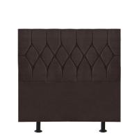 Cabeceira Estofada Cama Box Solteiro 100cm Istambul Suede Marrom- Mabe Magazine - 1