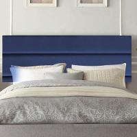 Painel Cabeceira Estofada Argentina 195cm Cama Box King Suede Azul- Mabe Magazine - 1