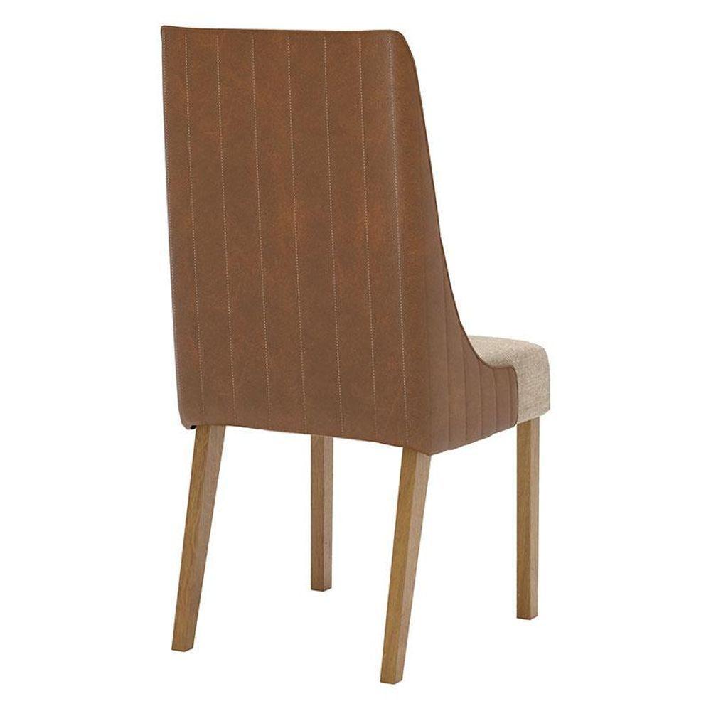 Cadeira Para Mesa De Jantar Ivy Kit 02 Peças Corano Caramelo Creme - Henn - 3