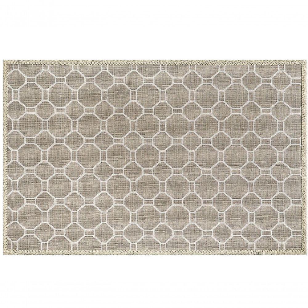 Tapete Sala Esc 1,50x 2,00 Antiderrapante Champanhe Ht-05 - 4