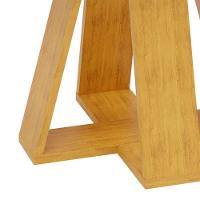 Mesa De Jantar Tampo Redondo Chanfrado Curvo Mad/vid 103cm Kiara Cedro Off White- Mabe Magazine