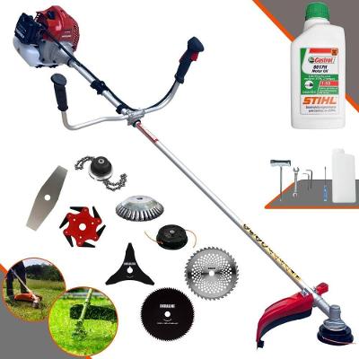 Roçadeira Kawashima Bcj431l + 6 Facas + Escova + Óleo Stihl