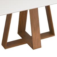 Mesa De Jantar Tampo Retangular Chanfrado Curvo ângulo 30 Mad/vid 160 X 90cm Kiara Freijó Off White- Mabe Magazine - 3