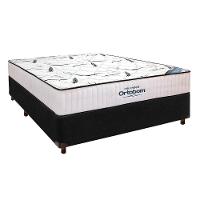 Cama Box Preto + Colchão Casal High Foam Ortobom - 1