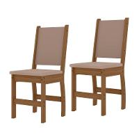 Conjunto Sala De Jantar 4 Cadeiras Tampo Retangular 108cm Sem Vidro Bellagio Carvalho Clara Savana - Poliman - 9