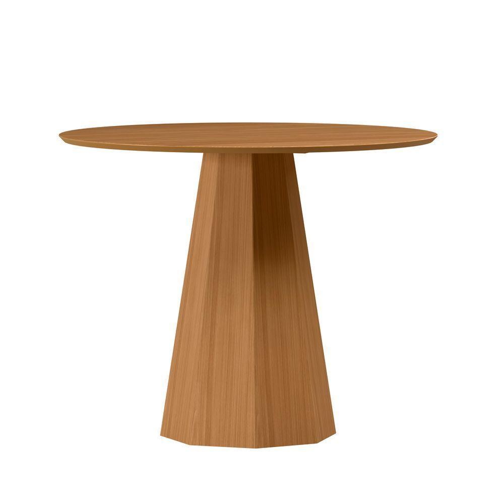 Conjunto Sala De Jantar Mesa Isis 1,00m Tampo Em Mdf Com 4 Cadeiras Carol Ypê/ja03 - New Ceval  - 3