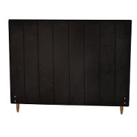 Cabeceira Vitória Para Colchão 1,93m Para Colchão King Size Suede Preto - Aurora Line - 1