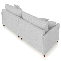 Sofá 3 Lugares Living 232cm Pé Madeira Zoe Linho Cinza Claro Z08 - Mpozenato - 6