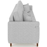 Sofá 3 Lugares Living 232cm Pé Madeira Zoe Linho Cinza Claro Z08 - Mpozenato - 7