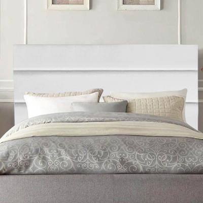 Cabeceira Estofada Argentina 160cm Queen Size Para Cama Colchão Box Quarto Corino Branco - Aurora Line