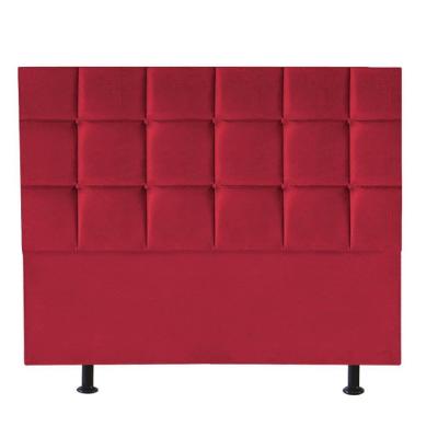 Cabeceira Estofada Cama Box Casal 140cm Espanha Suede Vermelho- Mabe Magazine