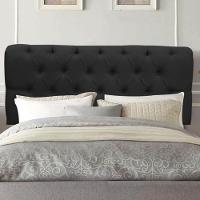 Painel Cabeceira Estofada Paris 195cm Cama Box King Suede Preto- Mabe Magazine - 1