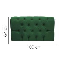 Painel Cabeceira Estofada Paris 100cm Cama Box Solteiro Suede Verde- Mabe Magazine - 2