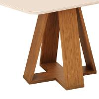 Mesa De Jantar Tampo Retangular Chanfrado Curvo Mad/vid 120 X 90cm Kiara Freijó Off White- Mabe Magazine - 3